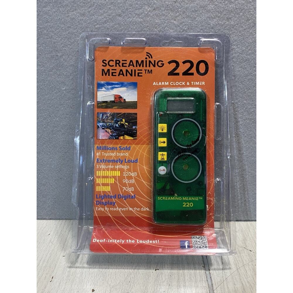 Screaming Meanie 220 Alarm Clock and Timer - Green UNOPENED BRAND NEW
